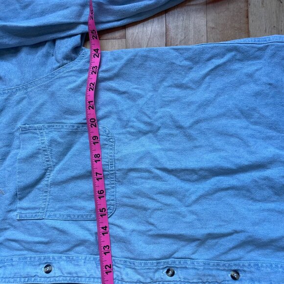 VTG  90s John Deere Light Wash Denim Button Down Shirt XL Most Wanted Cabincore - Picture 6 of 7
